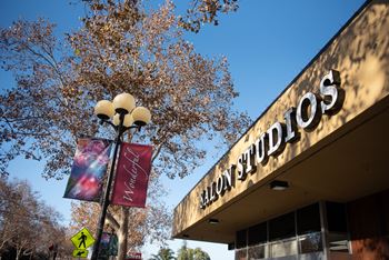 The Malion Studios building has a sign on it.